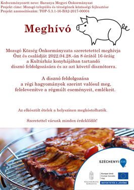 Mozsgó Helyi termék készítés- disznó feldolgozás Tanulókör
